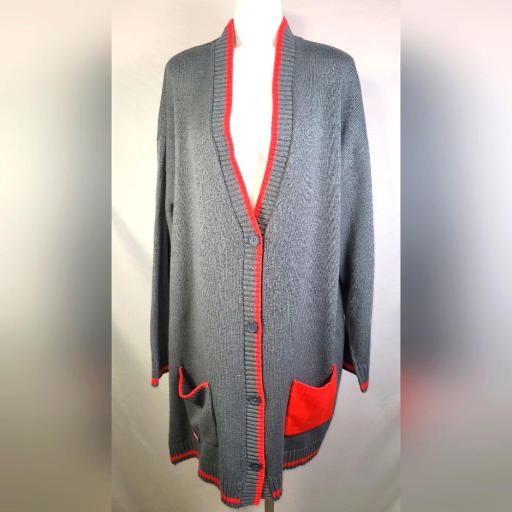 Marvel Comics Long Cardigan Sweater W/ flaw